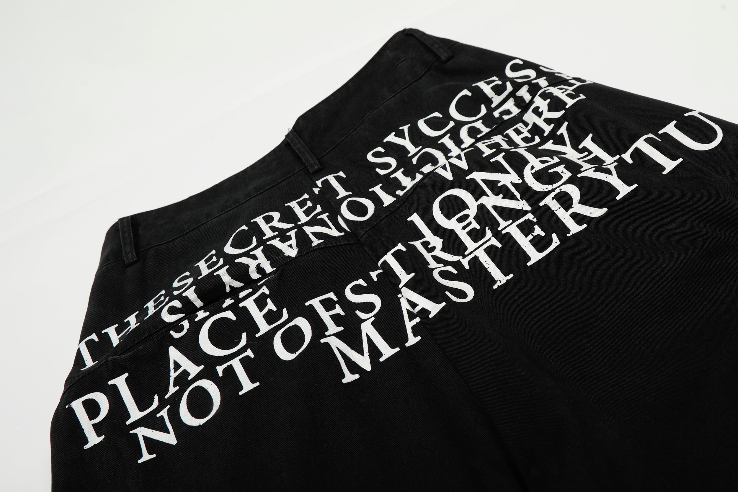 3-6-5.shop Typography Cargo Wide-Leg Pants