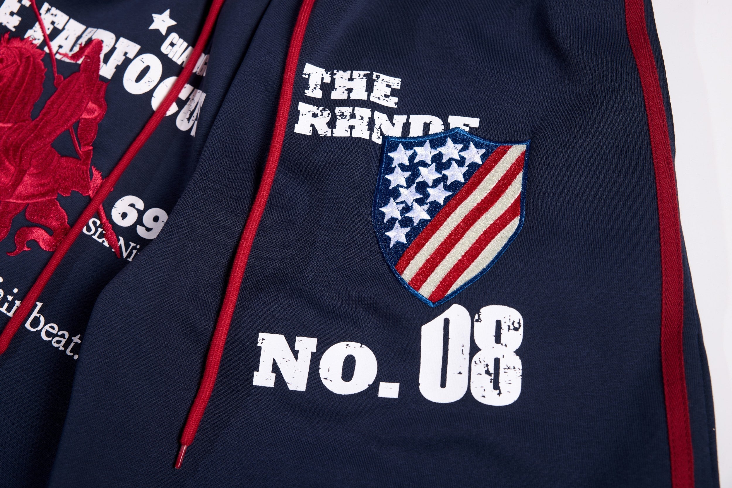 3-6-5.shop Retro College Badge Wide-Leg Sweatpants