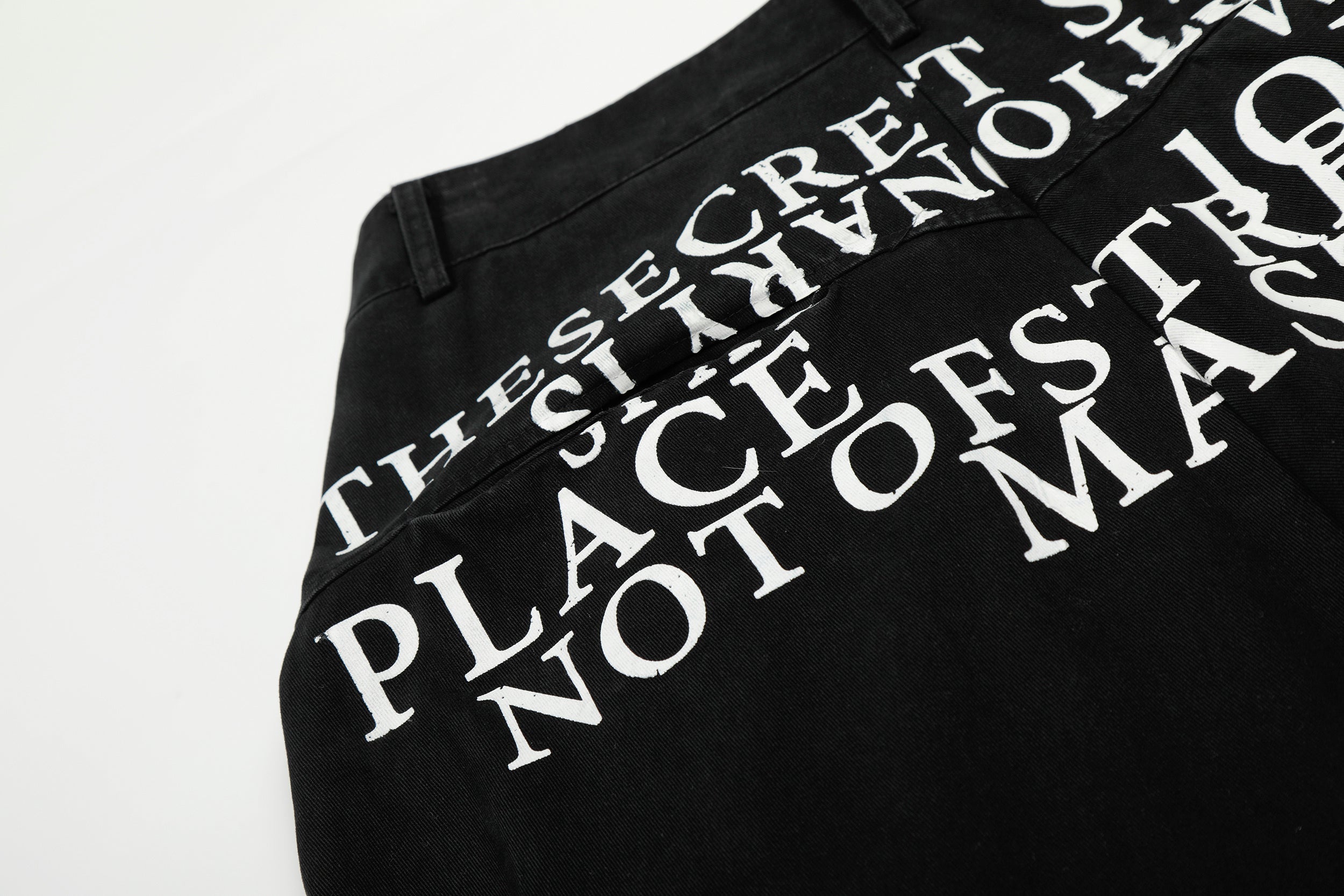 3-6-5.shop Typography Cargo Wide-Leg Pants