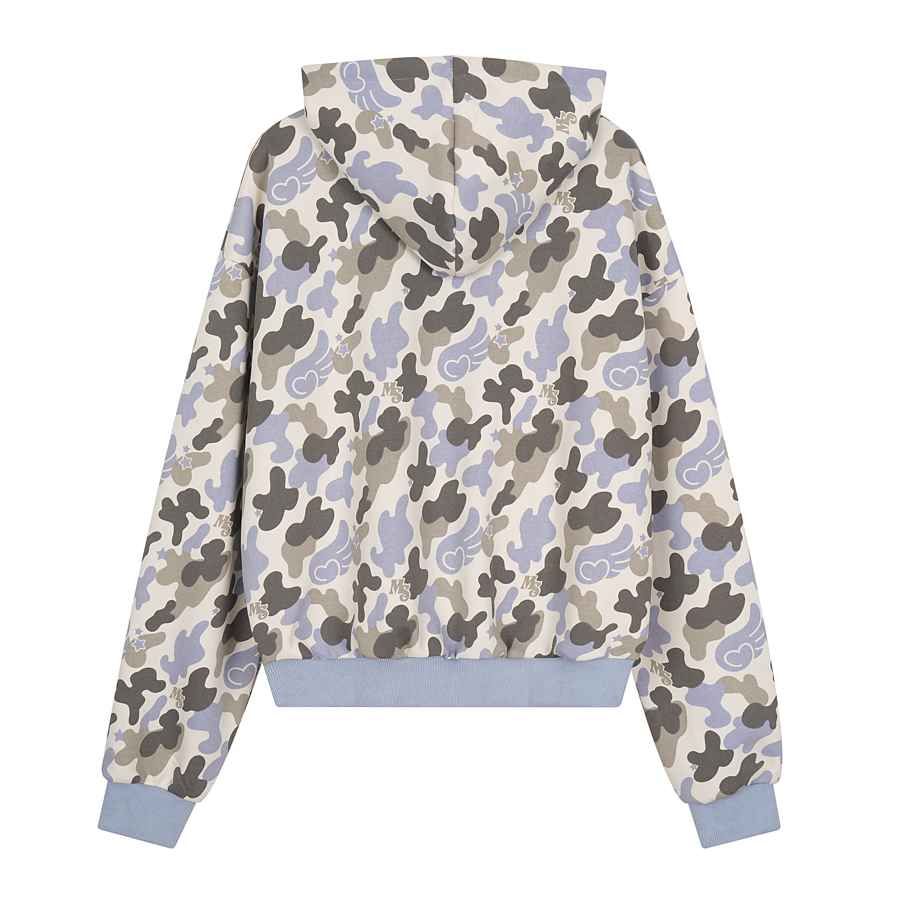 3-6-5.shop Camo Graphic Zip-Up Hoodie