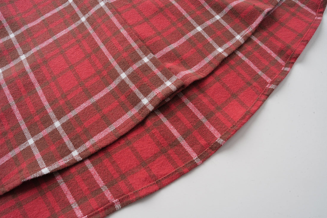 3-6-5.shop Patchwork Plaid Button-Up Shirt