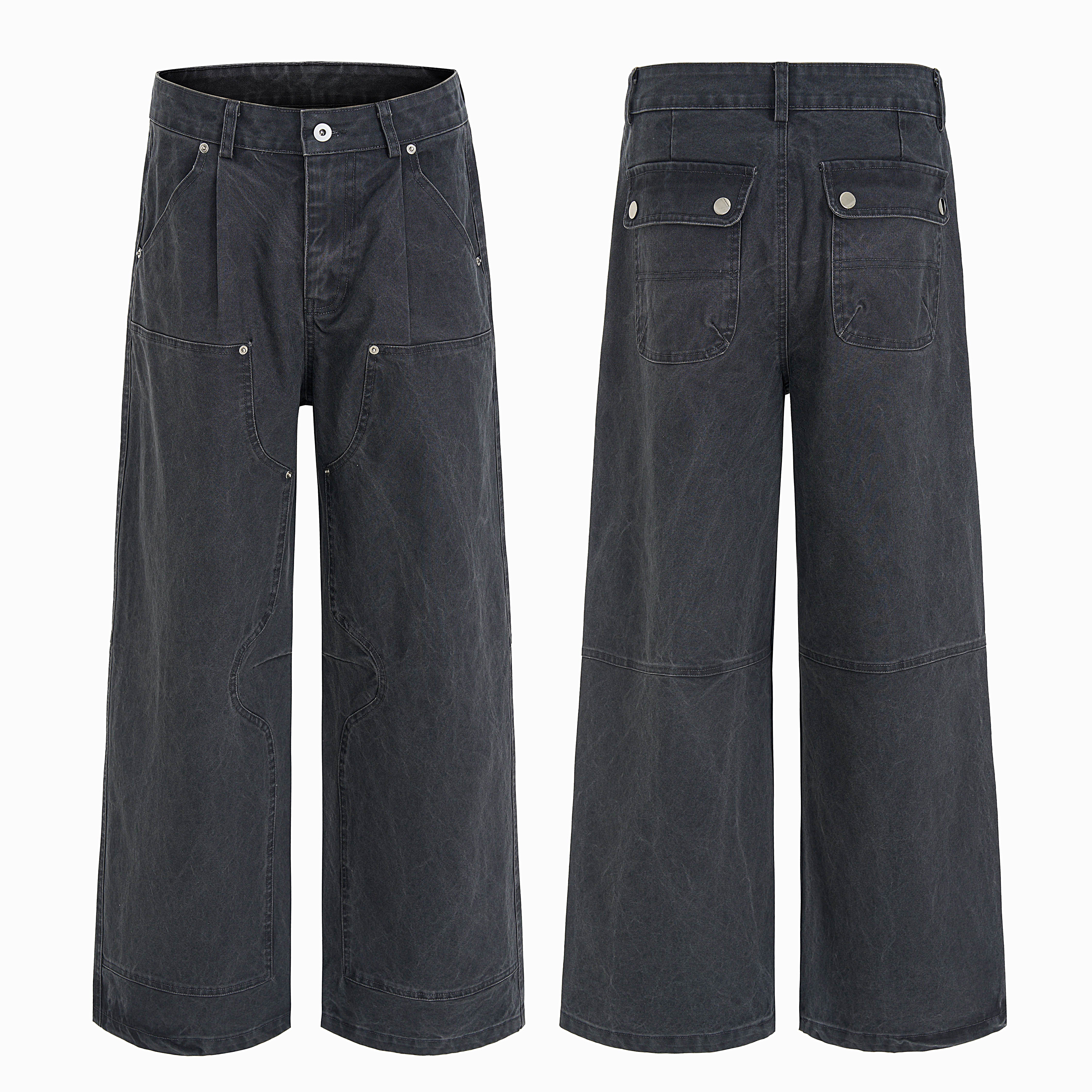 3-6-5.shop Utility Panel Wide-Leg Pants