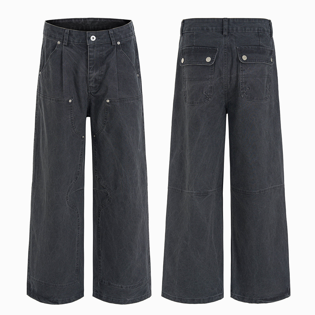 3-6-5.shop Utility Panel Wide-Leg Pants