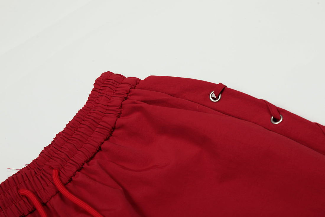 3-6-5.shop Cross Embroidered Lace-Up Wide-Leg Pants