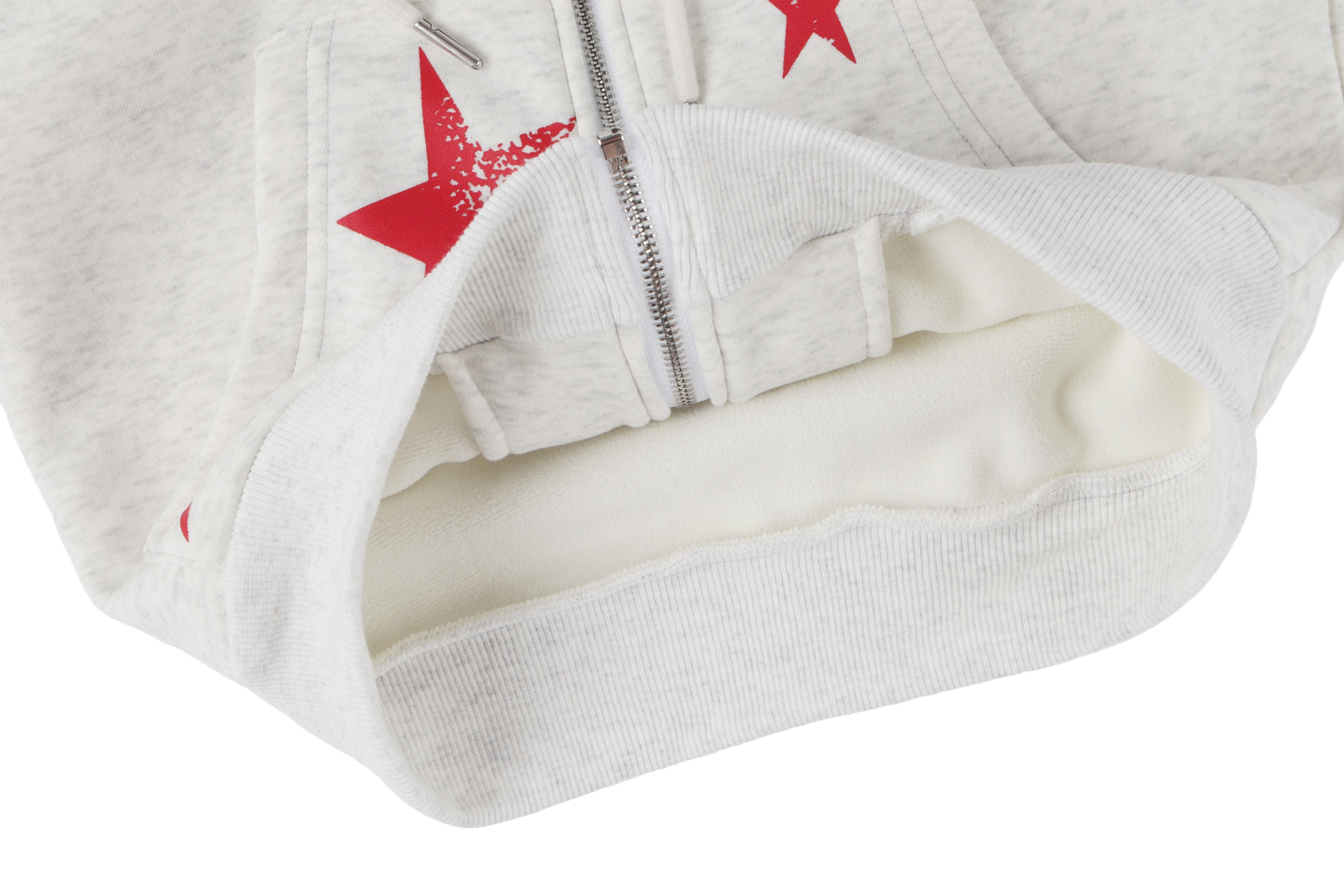 3-6-5.shop Star Off-Shoulder Zip Hoodie