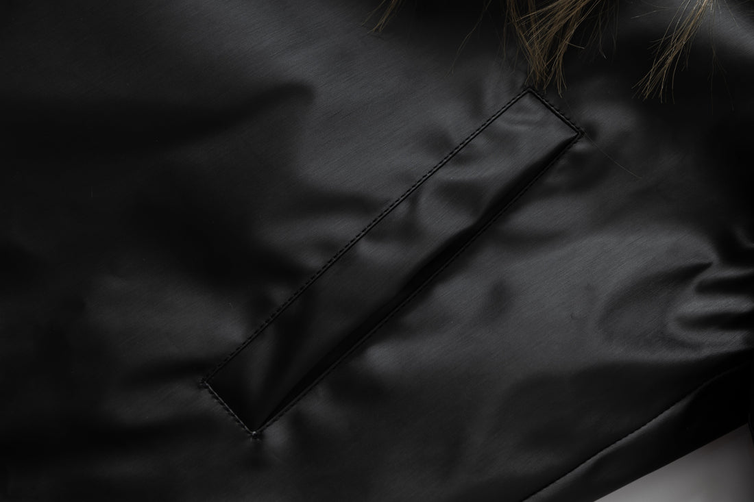 3-6-5.shop Faux-Leather Fur Trim Jacket