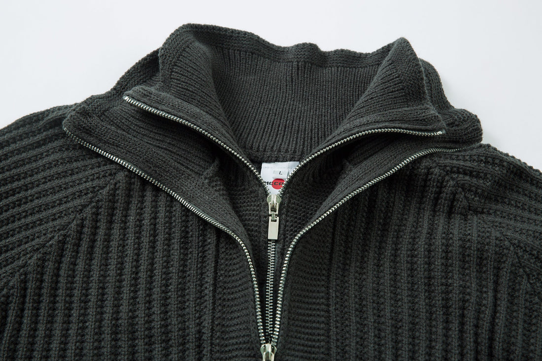 3-6-5.shop Minimalist Half-Zip Knit Sweater
