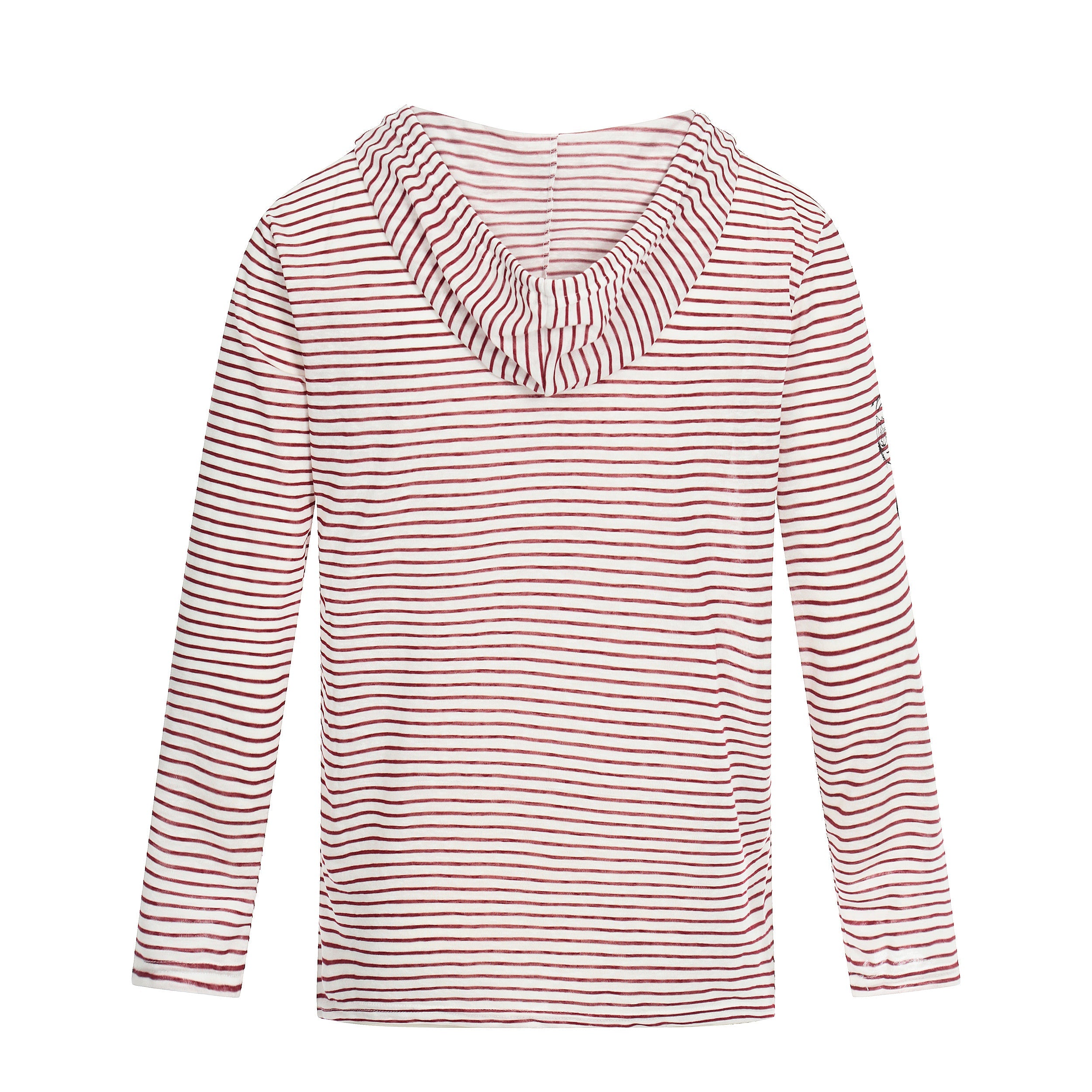 3-6-5.shop Striped Graphic Hooded Long Sleeve Tee