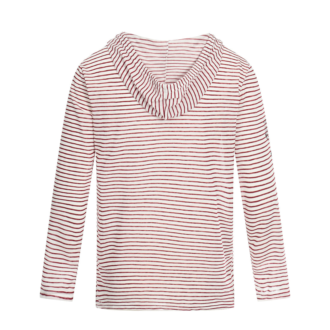 3-6-5.shop Striped Graphic Hooded Long Sleeve Tee