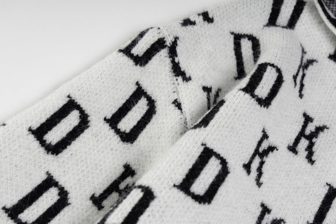3-6-5.shop DK Allover Knit Zip Hoodie