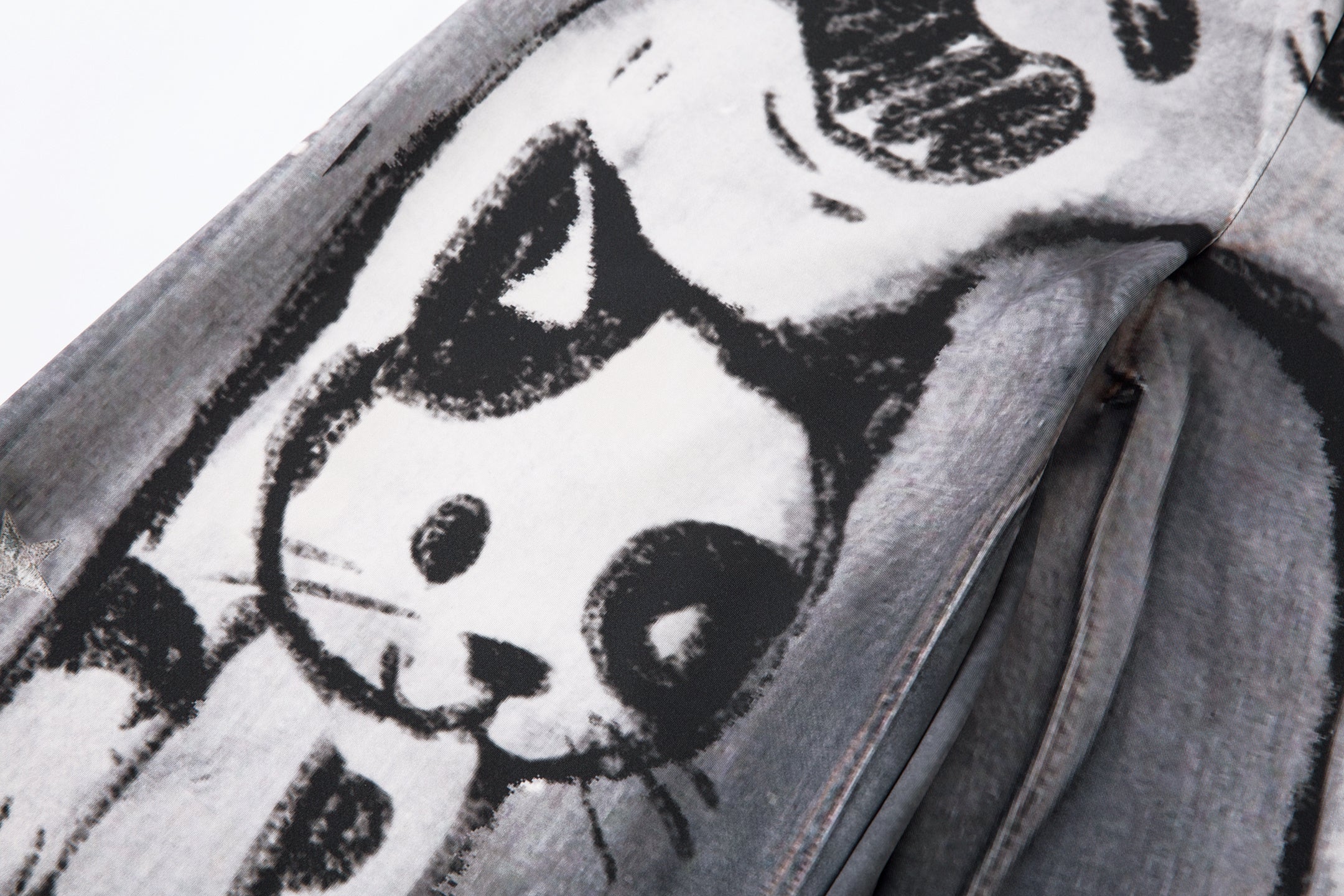 3-6-5.shop Cat Print Barrel Denim Pants