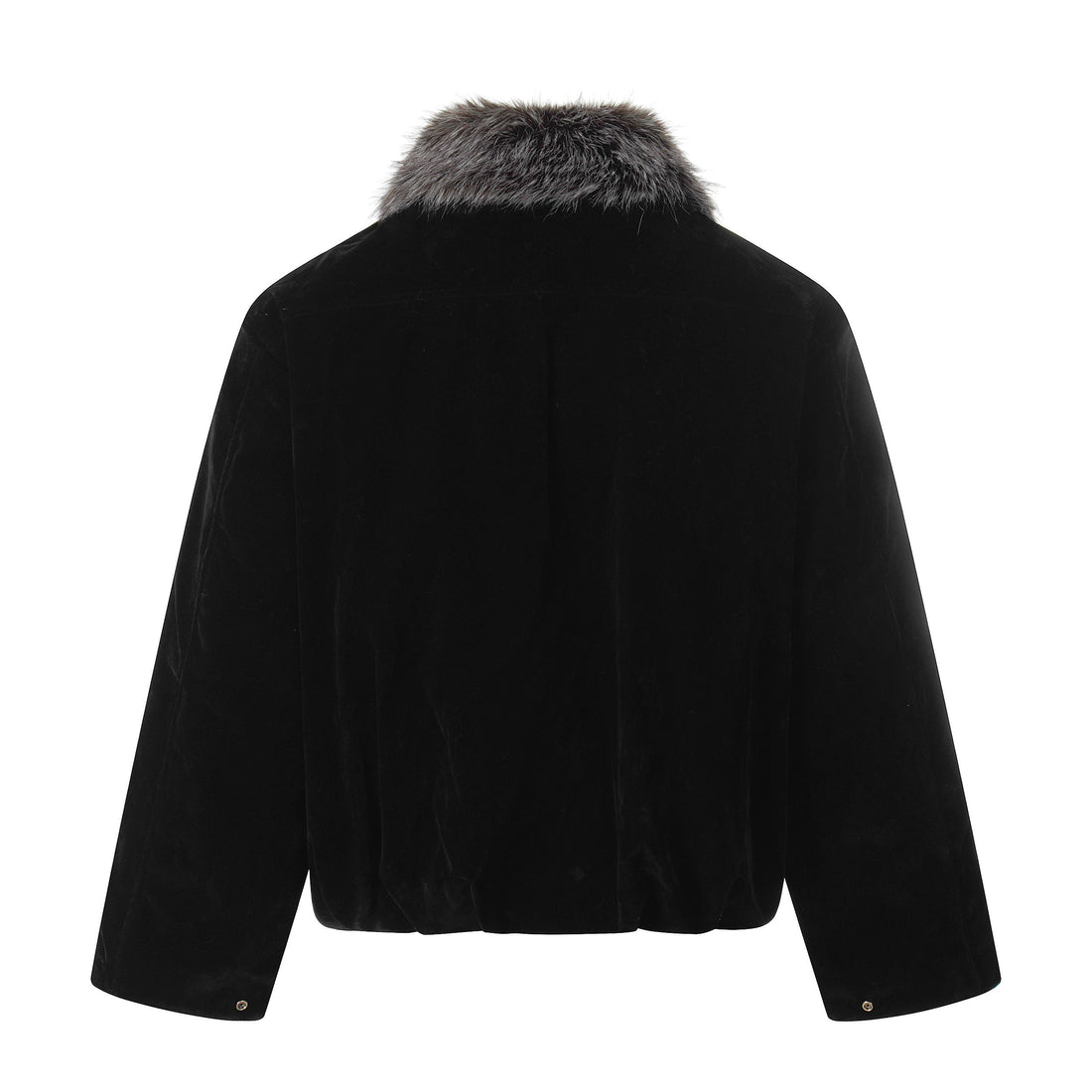 3-6-5.shop Faux Fur Collar Velvet Jacket