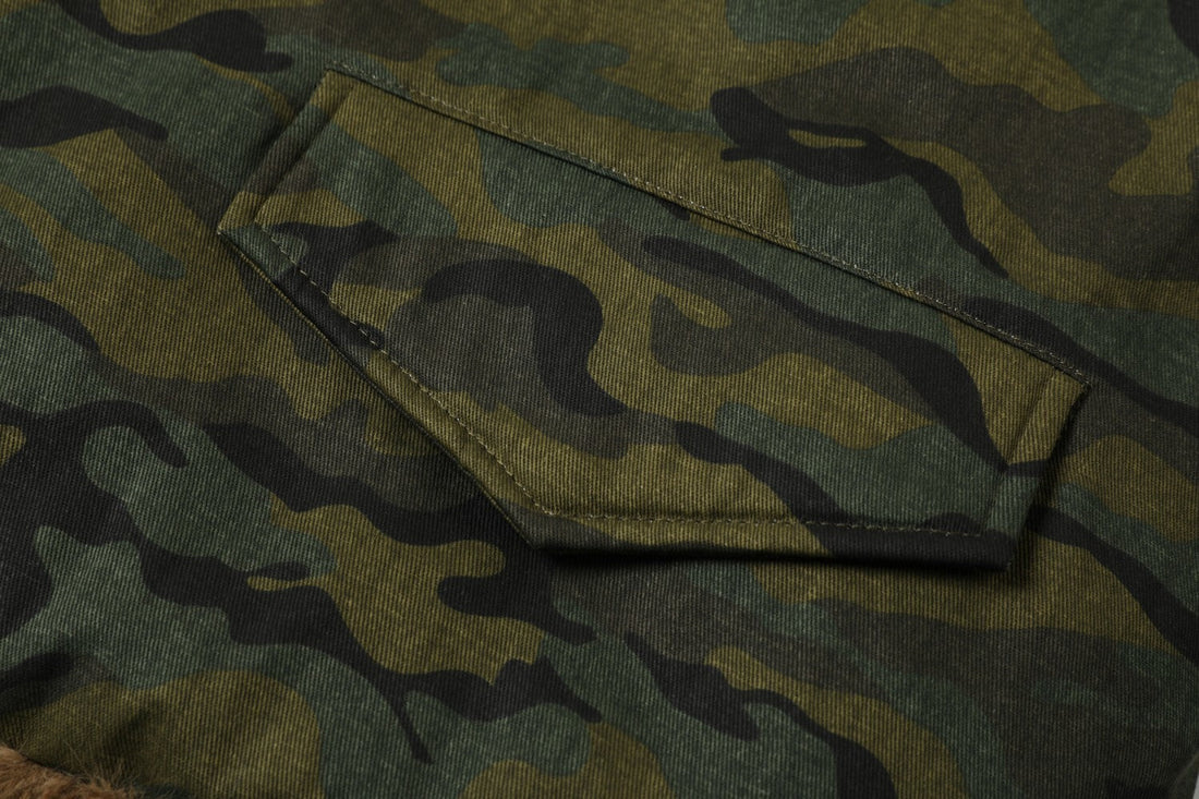 3-6-5.shop Camo Fur-Lined Jacket