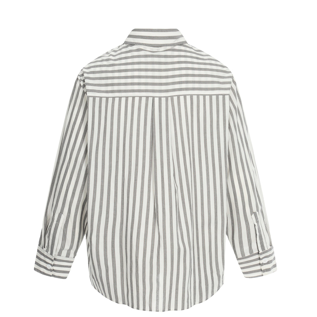 3-6-5.shop Striped Tie-Detail Button-Up Shirt