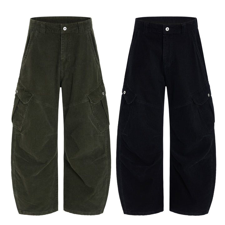 3-6-5.shop Corduroy Utility Wide-Leg Pants