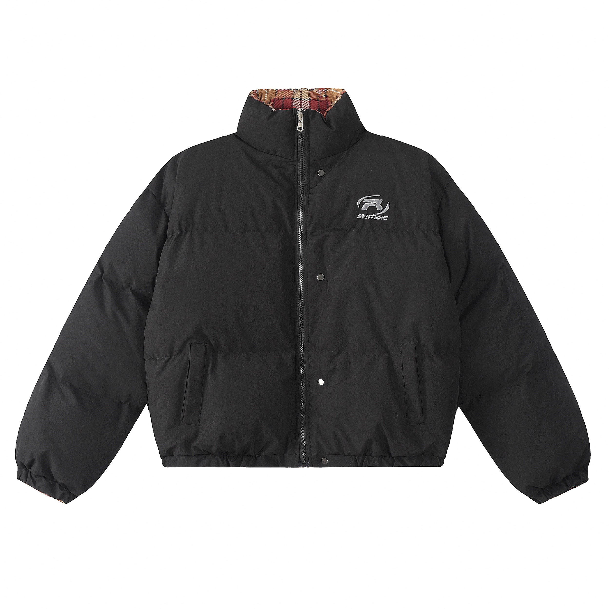 3-6-5.shop Reversible Plaid Puffer Jacket