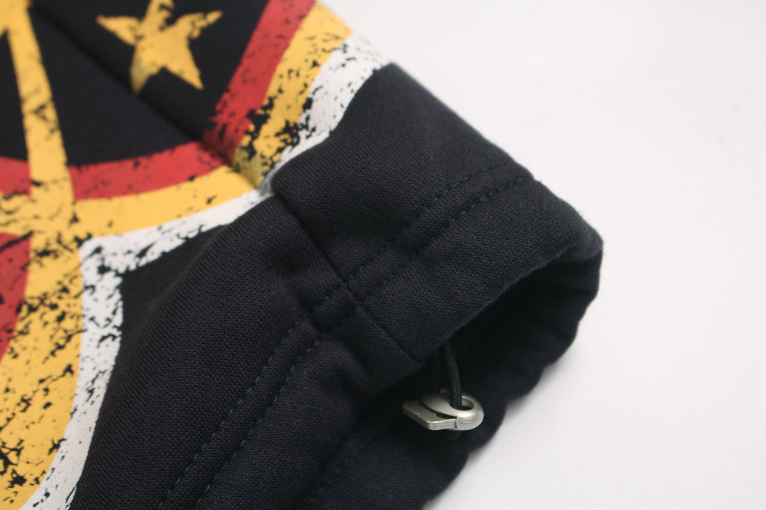 3-6-5.shop Fleece-Lined Sports Letter Wide-Leg Sweatpants