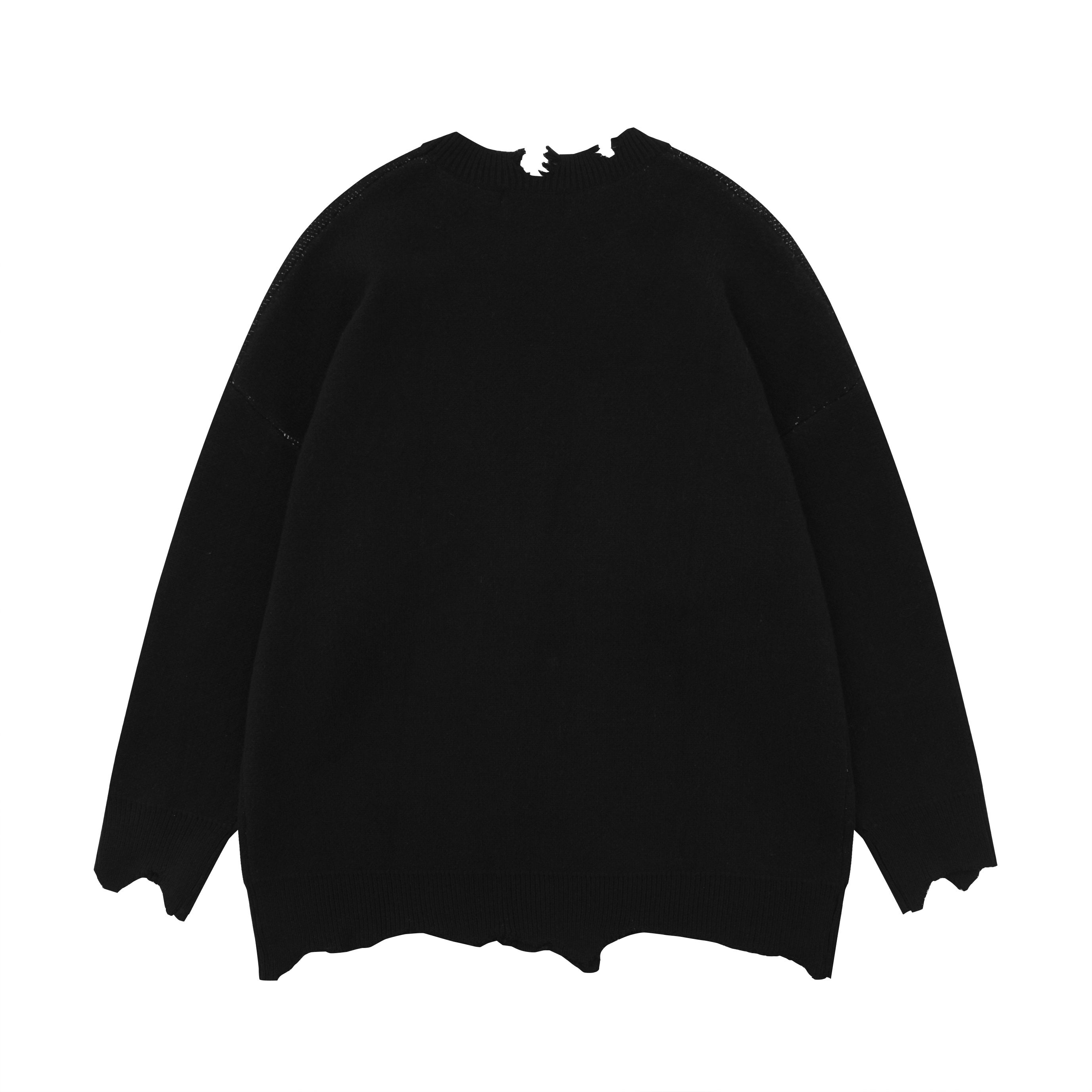 3-6-5.shop Flame Spider Distressed Knit Sweater