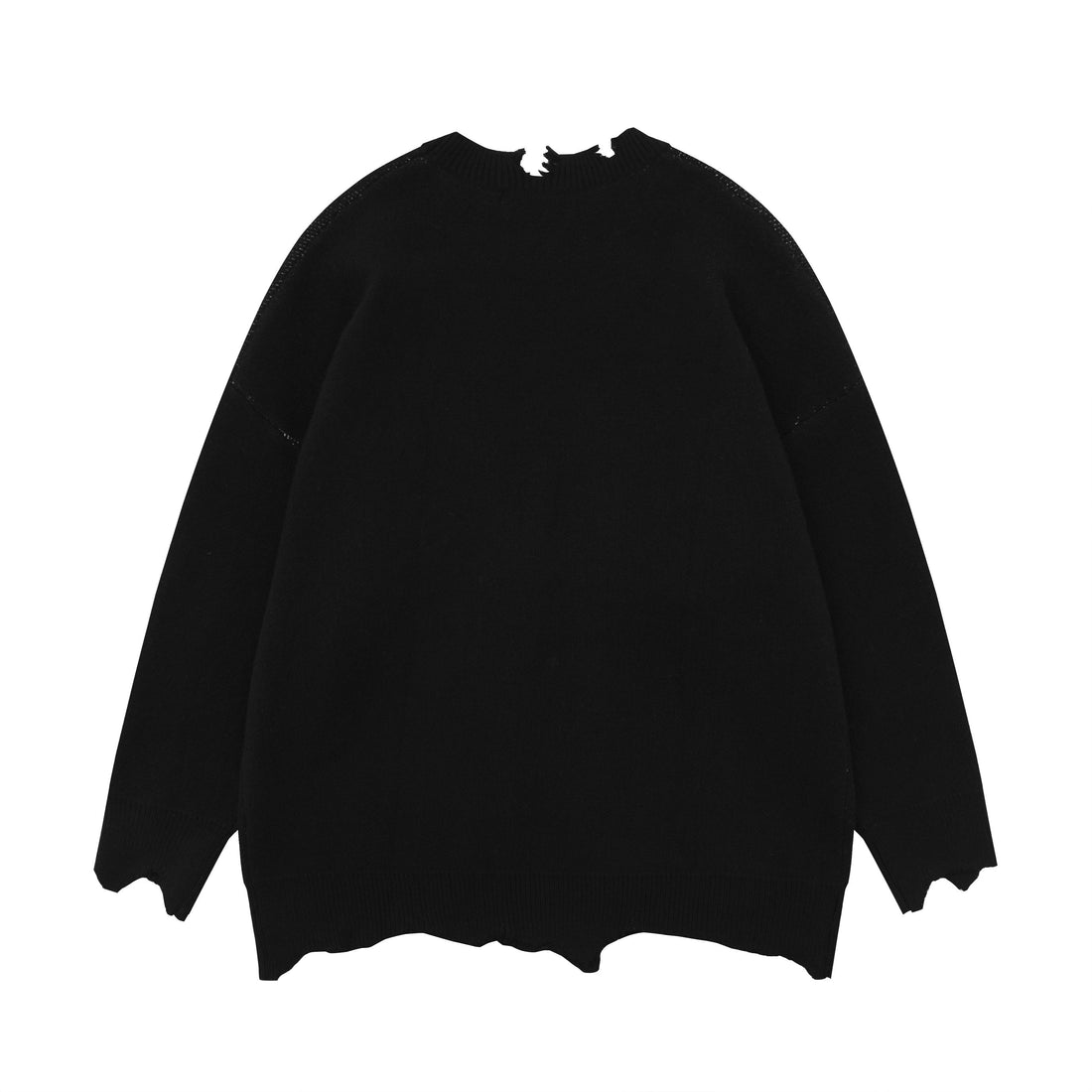 3-6-5.shop Flame Spider Distressed Knit Sweater