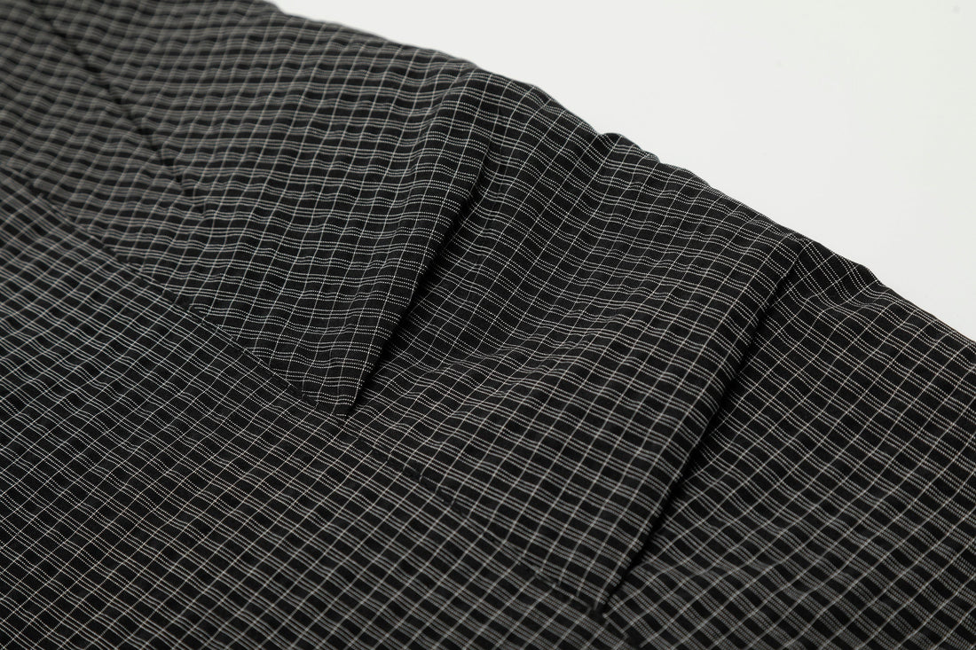3-6-5.shop Checked Curved-Leg Pants