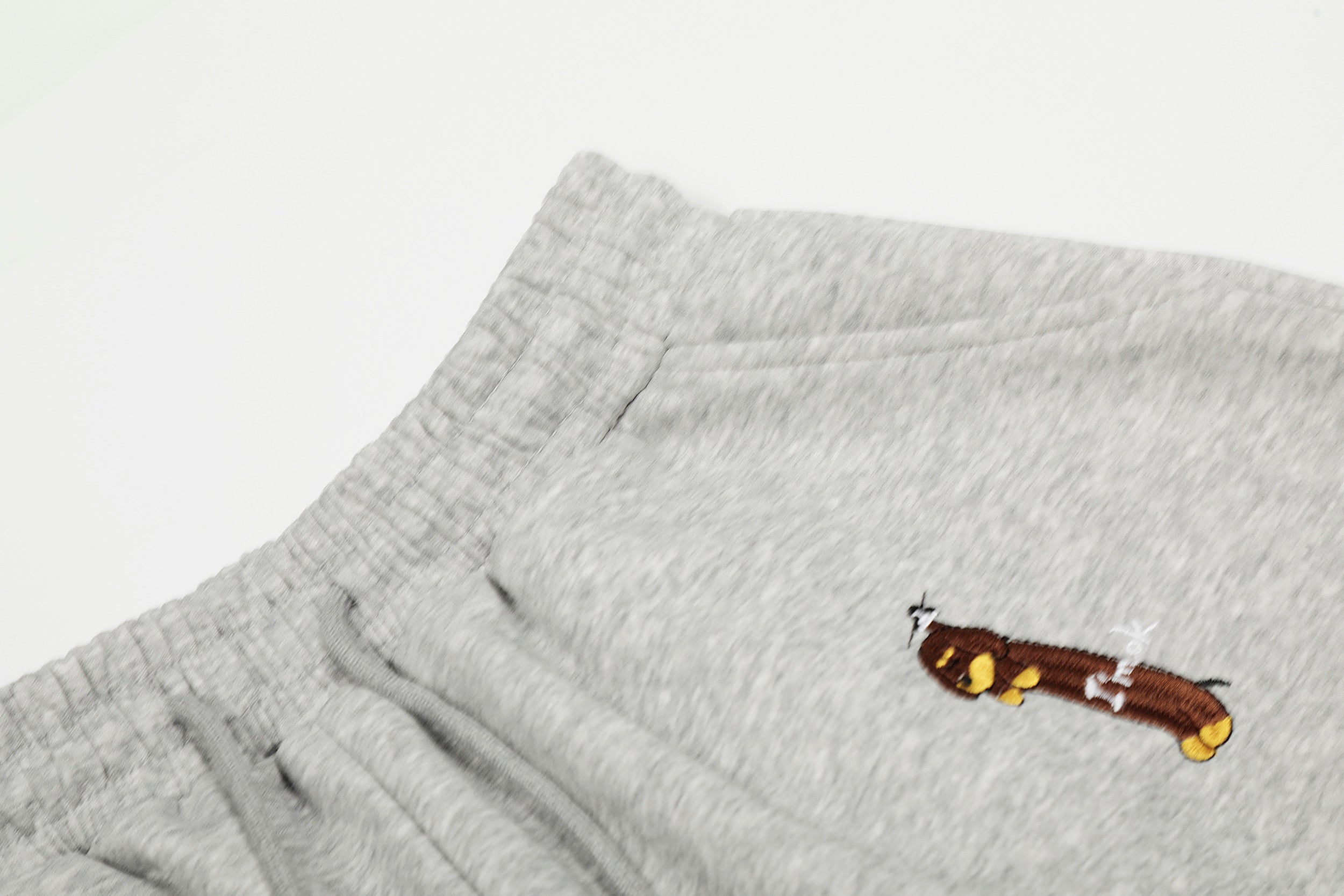 3-6-5.shop Embroidered Dog Motif Sweatpants