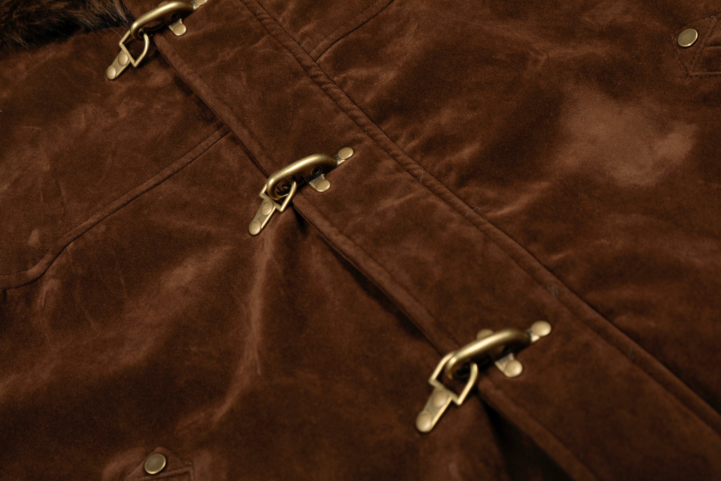 3-6-5.shop Faux Suede Fur-Lined Jacket