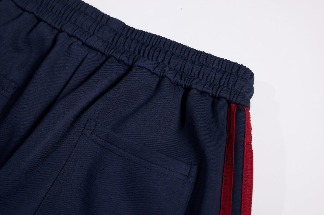 3-6-5.shop Retro College Badge Wide-Leg Sweatpants