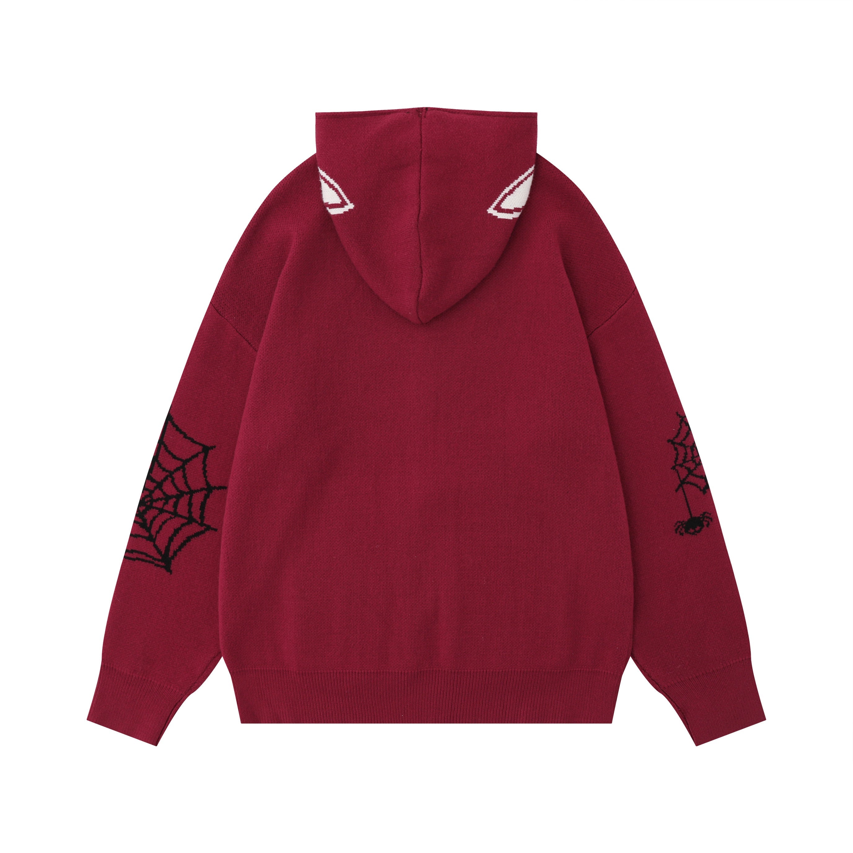 3-6-5.shop Spider Web Knit Zip Hoodie