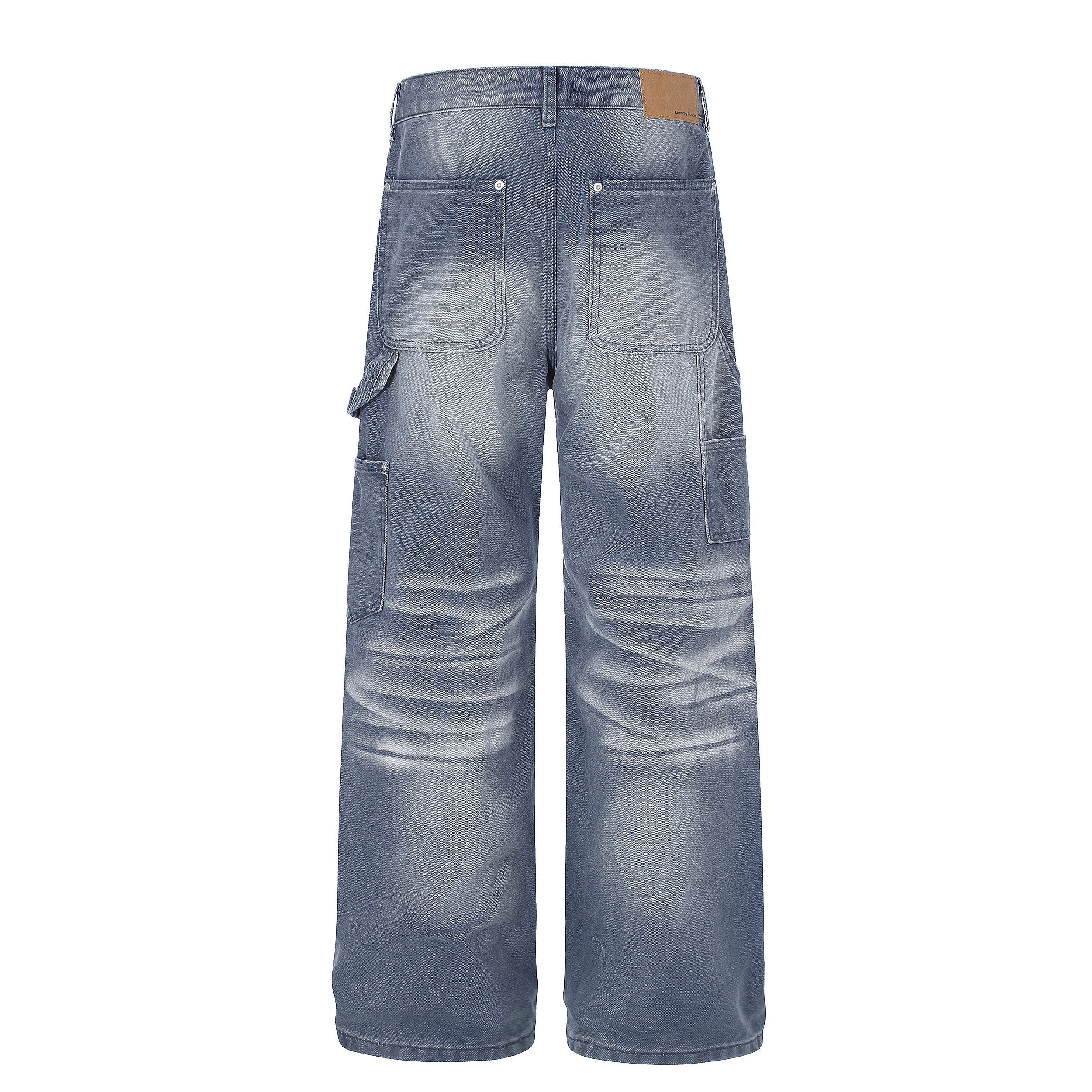 3-6-5.shop Washed Wrinkle Effect Denim Jeans