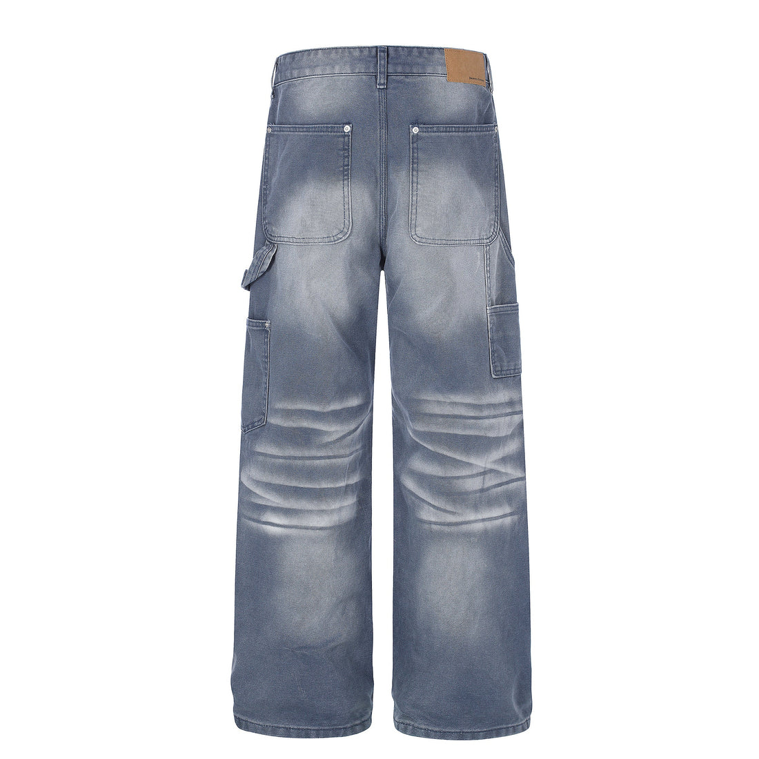 3-6-5.shop Washed Wrinkle Effect Denim Jeans