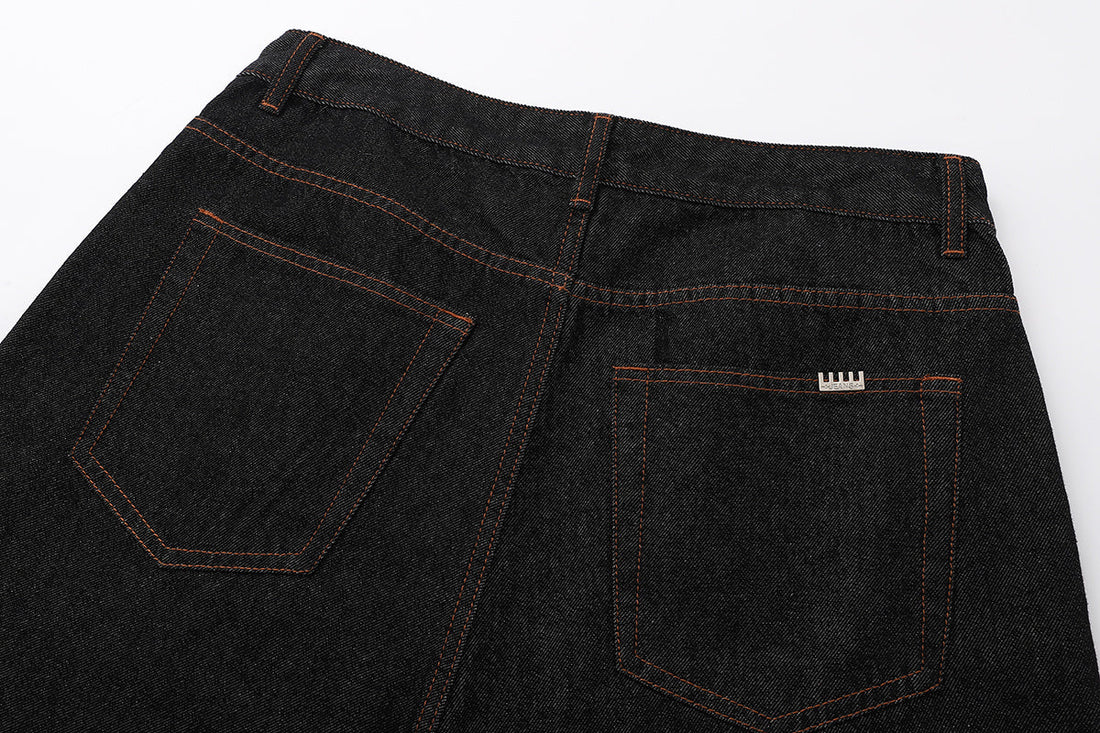 3-6-5.shop Curved Rivet Denim Pants