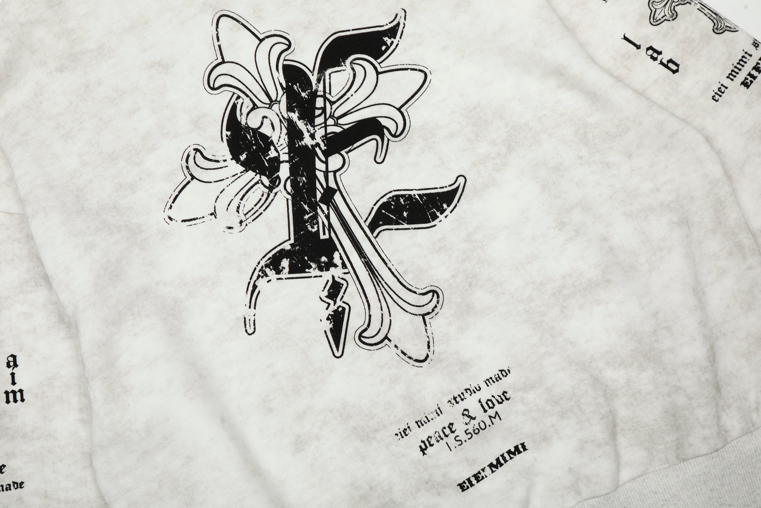 3-6-5.shop Vintage Graphic Zip-Up Hoodie