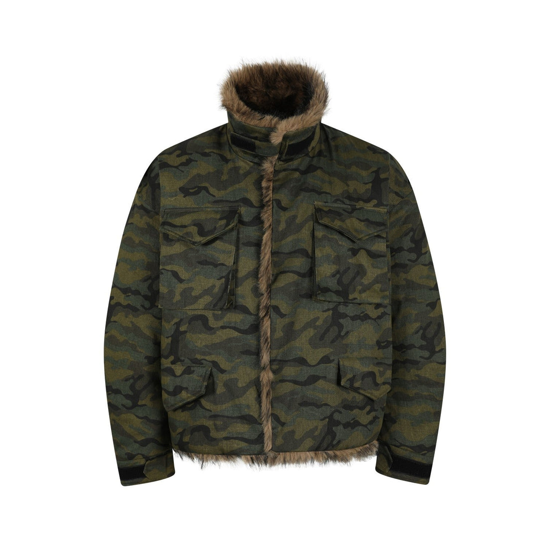 3-6-5.shop Camo Fur-Lined Jacket