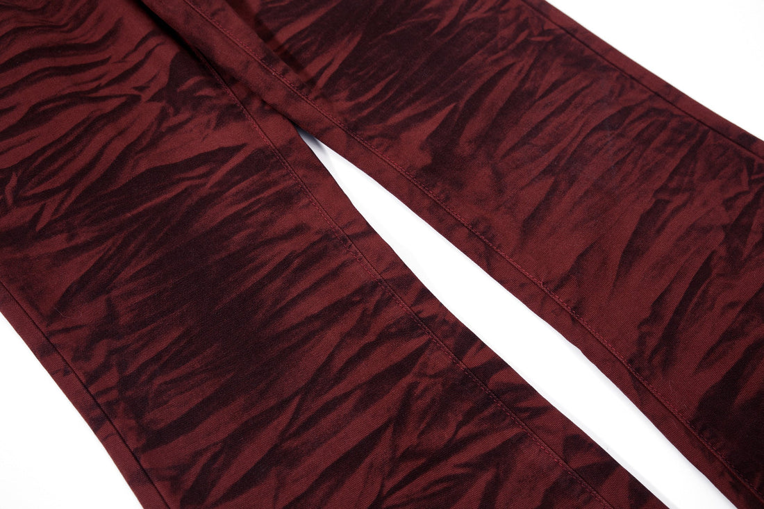 3-6-5.shop Tiger-Pattern Flared Pants