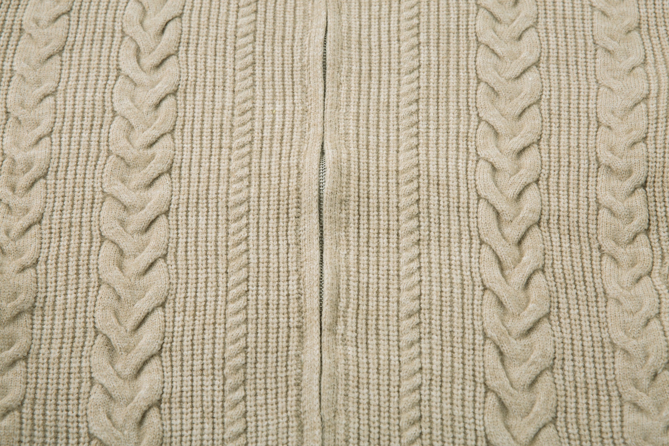 3-6-5.shop Cable Knit Zip-Up Sweater Jacket