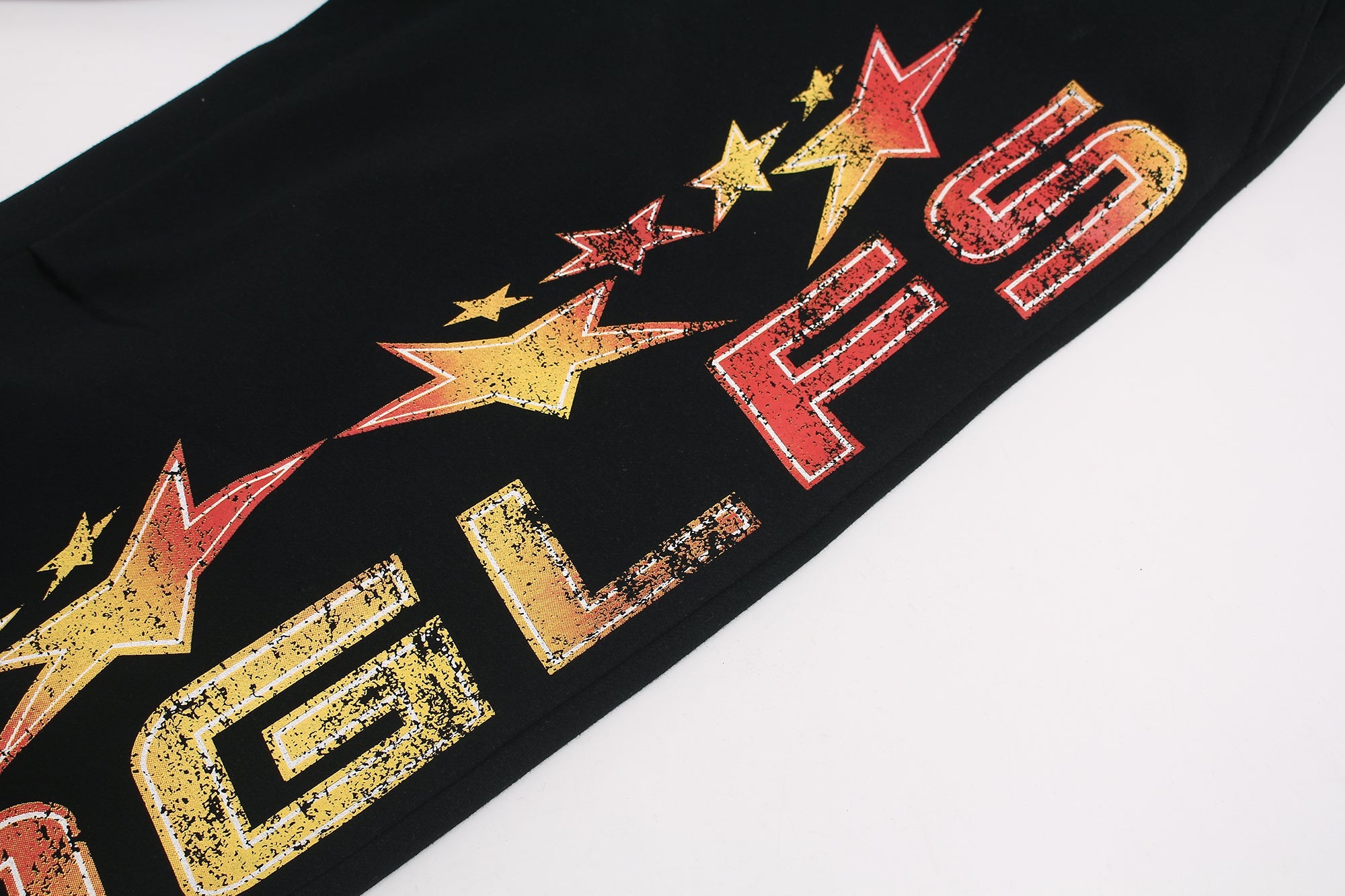 3-6-5.shop Fleece-Lined Glitter Star Wide-Leg Sweatpants