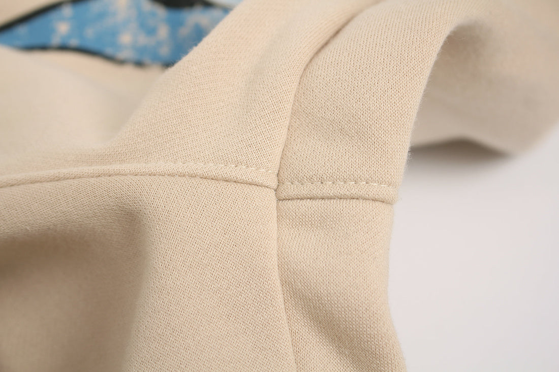 3-6-5.shop Fleece-Lined Letter Graphic Wide-Leg Sweatpants