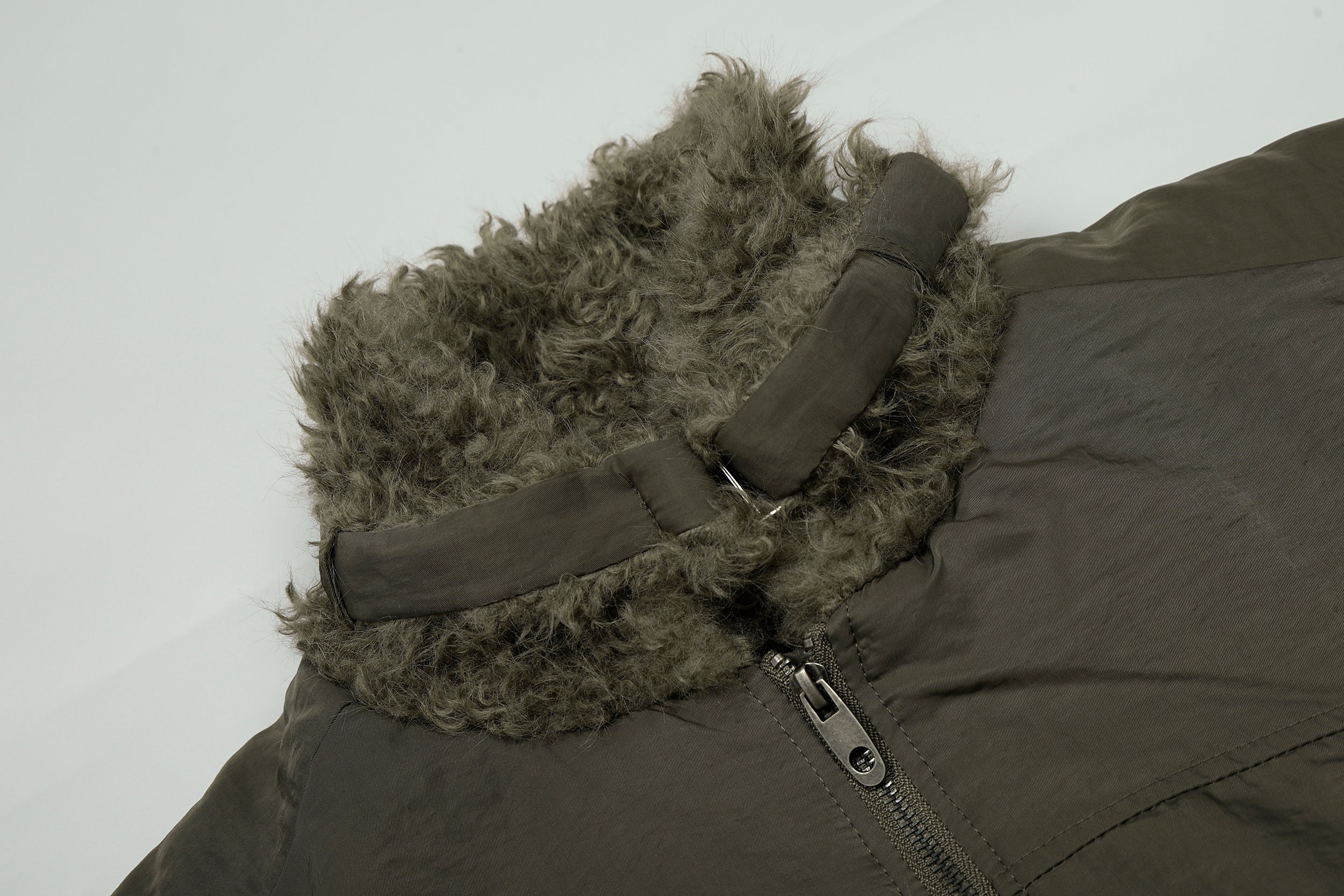 3-6-5.shop Faux Fur Collar Bomber Jacket