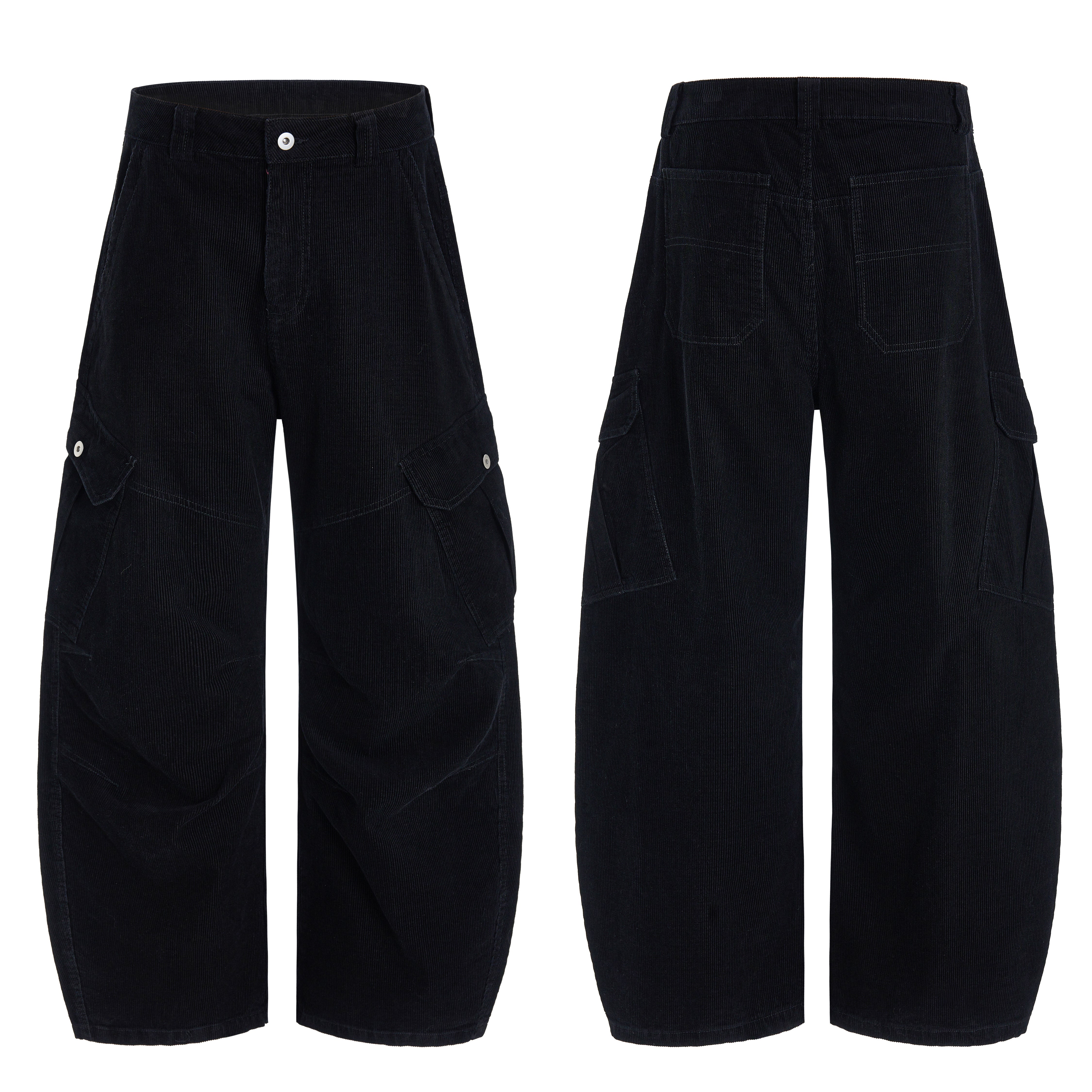 3-6-5.shop Corduroy Utility Wide-Leg Pants