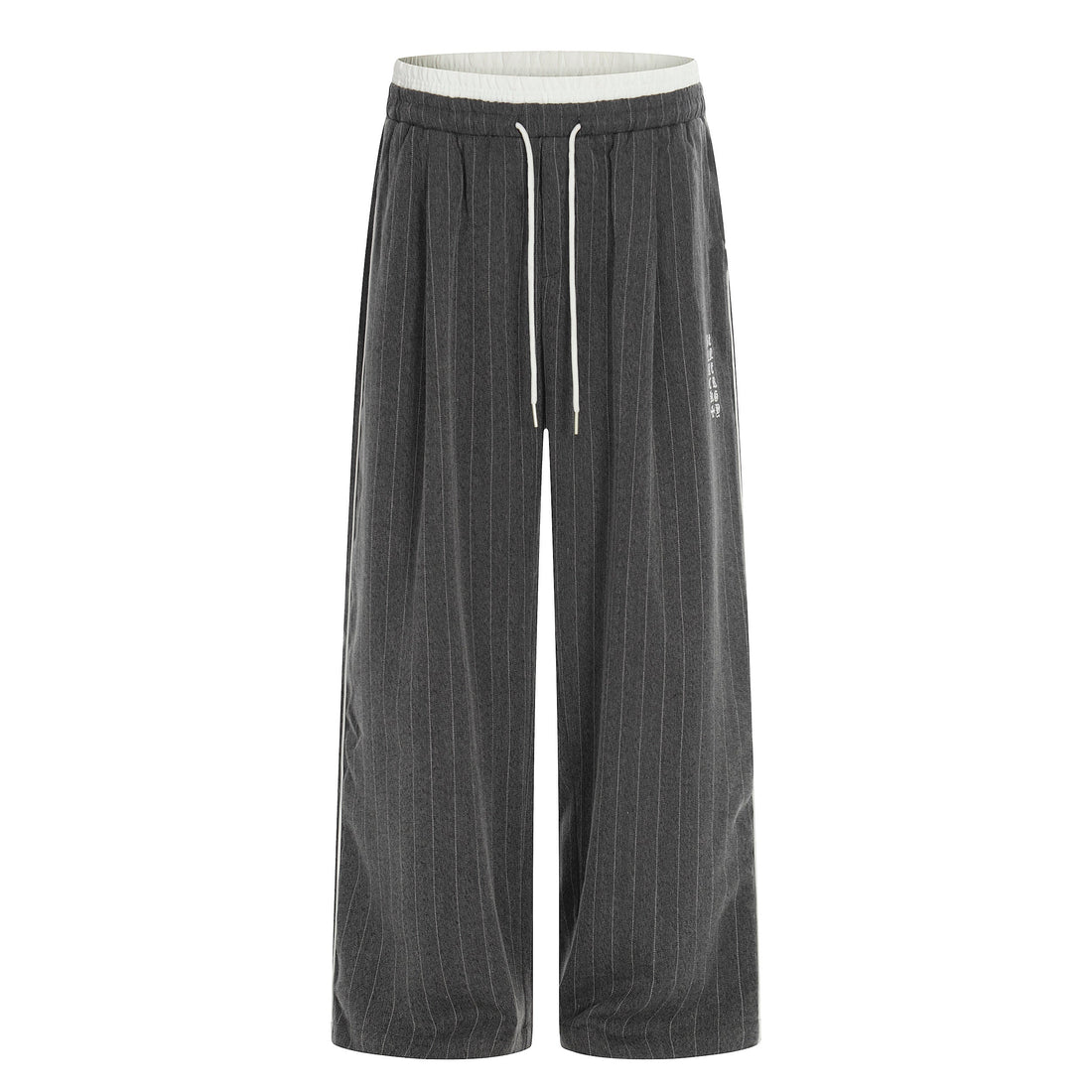3-6-5.shop Pinstripe Wide-Leg Track Pants