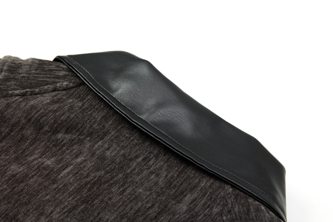 3-6-5.shop Chenille Panel Bomber Jacket