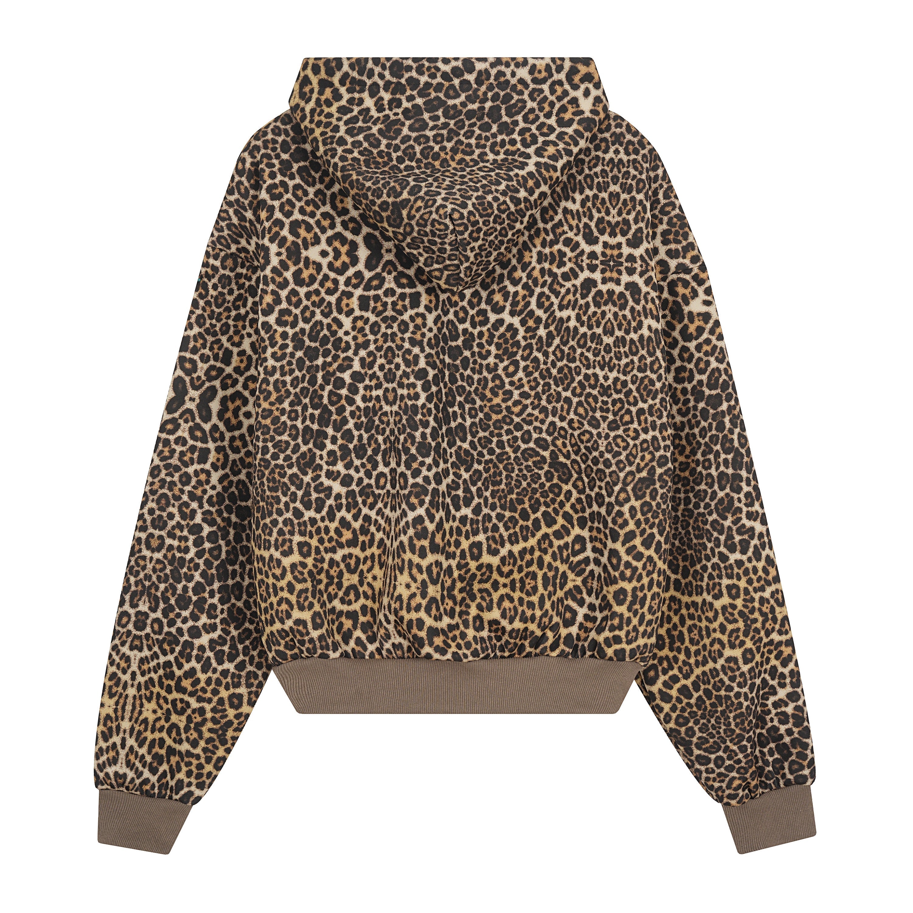 3-6-5.shop Leopard Graphic Zip-Up Hoodie