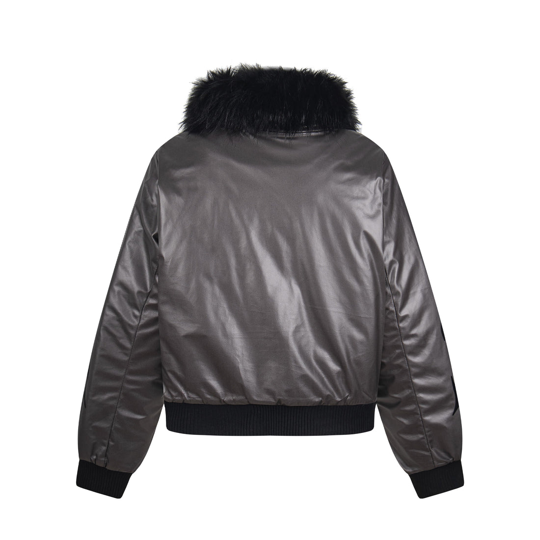 3-6-5.shop Flame Fur-Collar Bomber Jacket