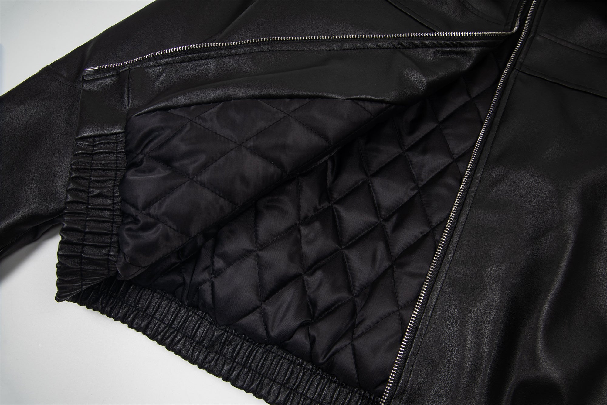 3-6-5.shop Vintage Lettering PU Jacket