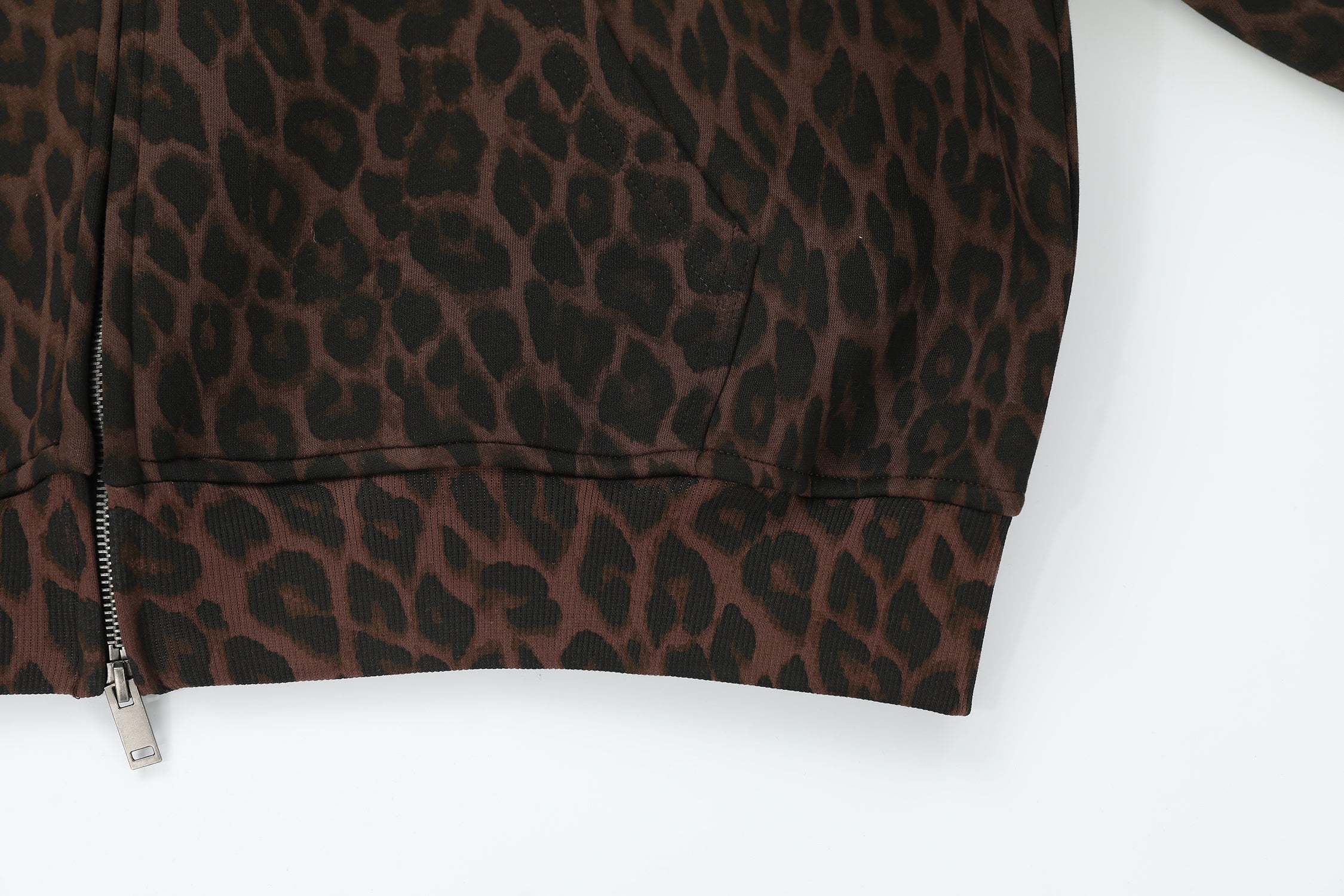 3-6-5.shop Leopard Crest Zip Hoodie