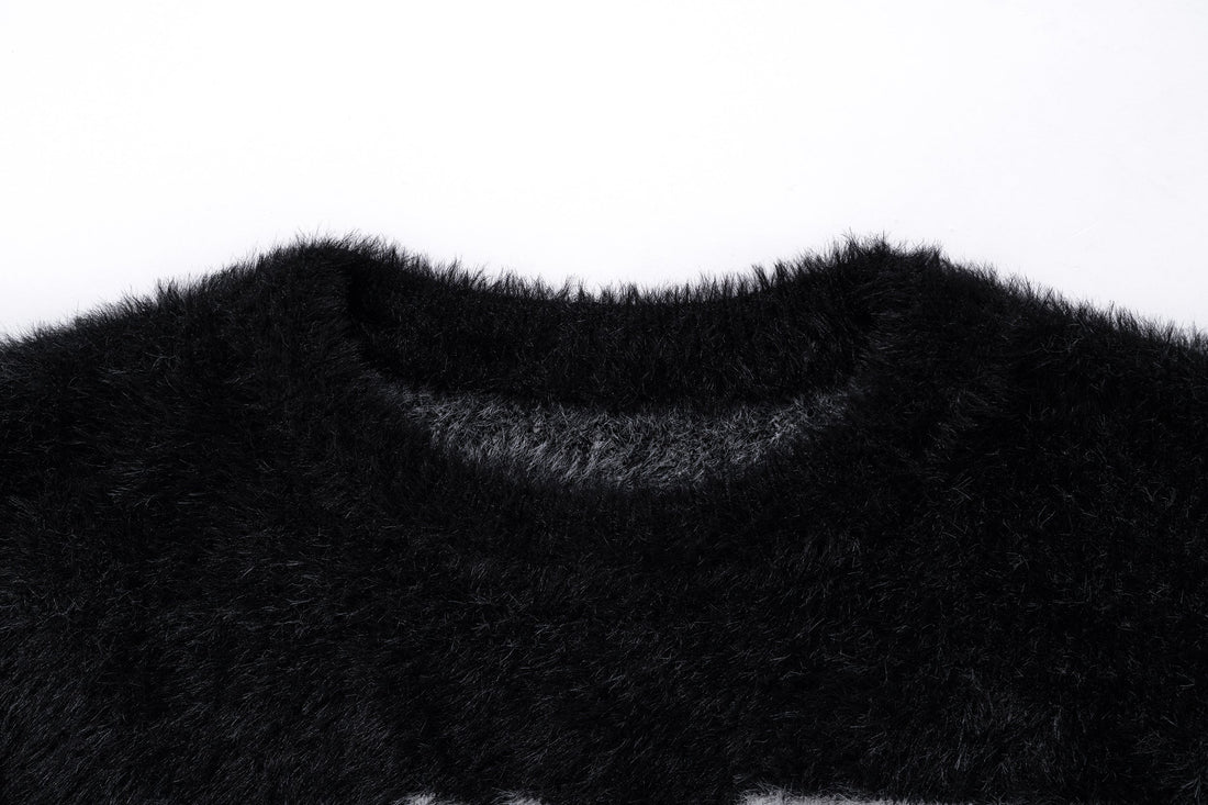3-6-5.shop Fluffy Crest Knit Sweater