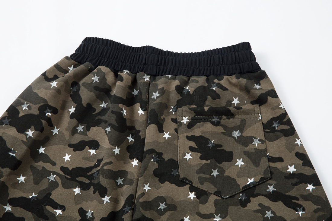 3-6-5.shop Star Camo Wide-Leg Sweatpants