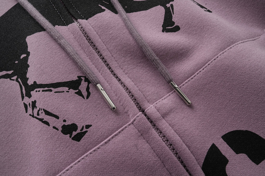 3-6-5.shop Graphic Zip Hoodie