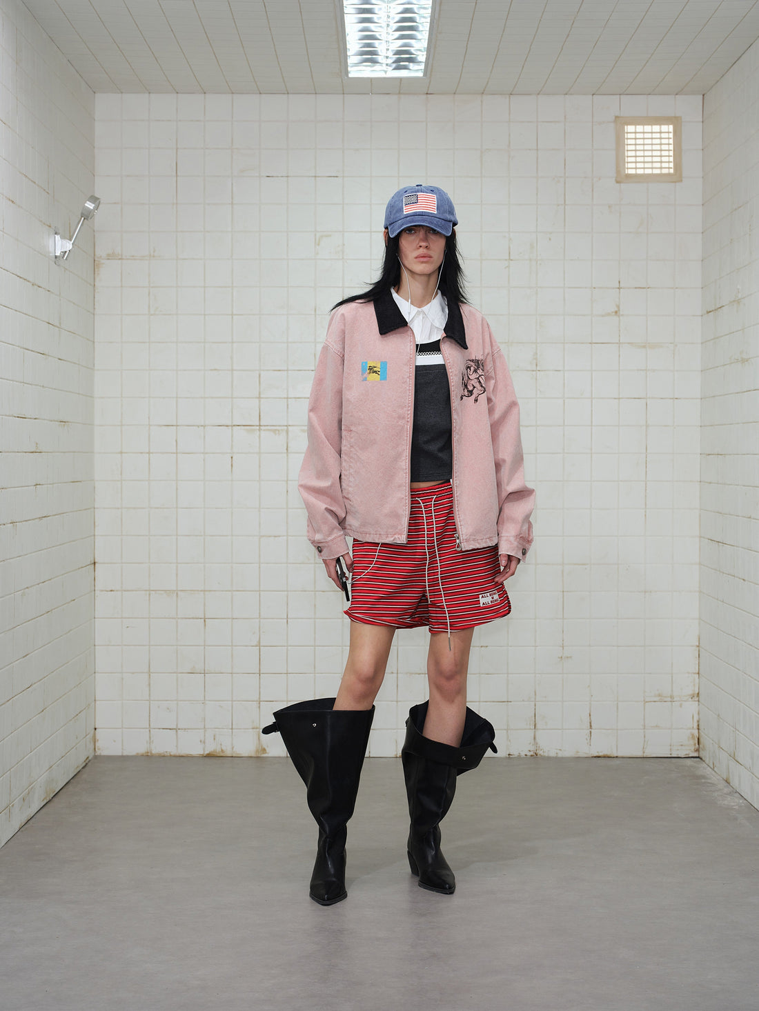 3-6-5.shop Washed Zip-Up Jacket