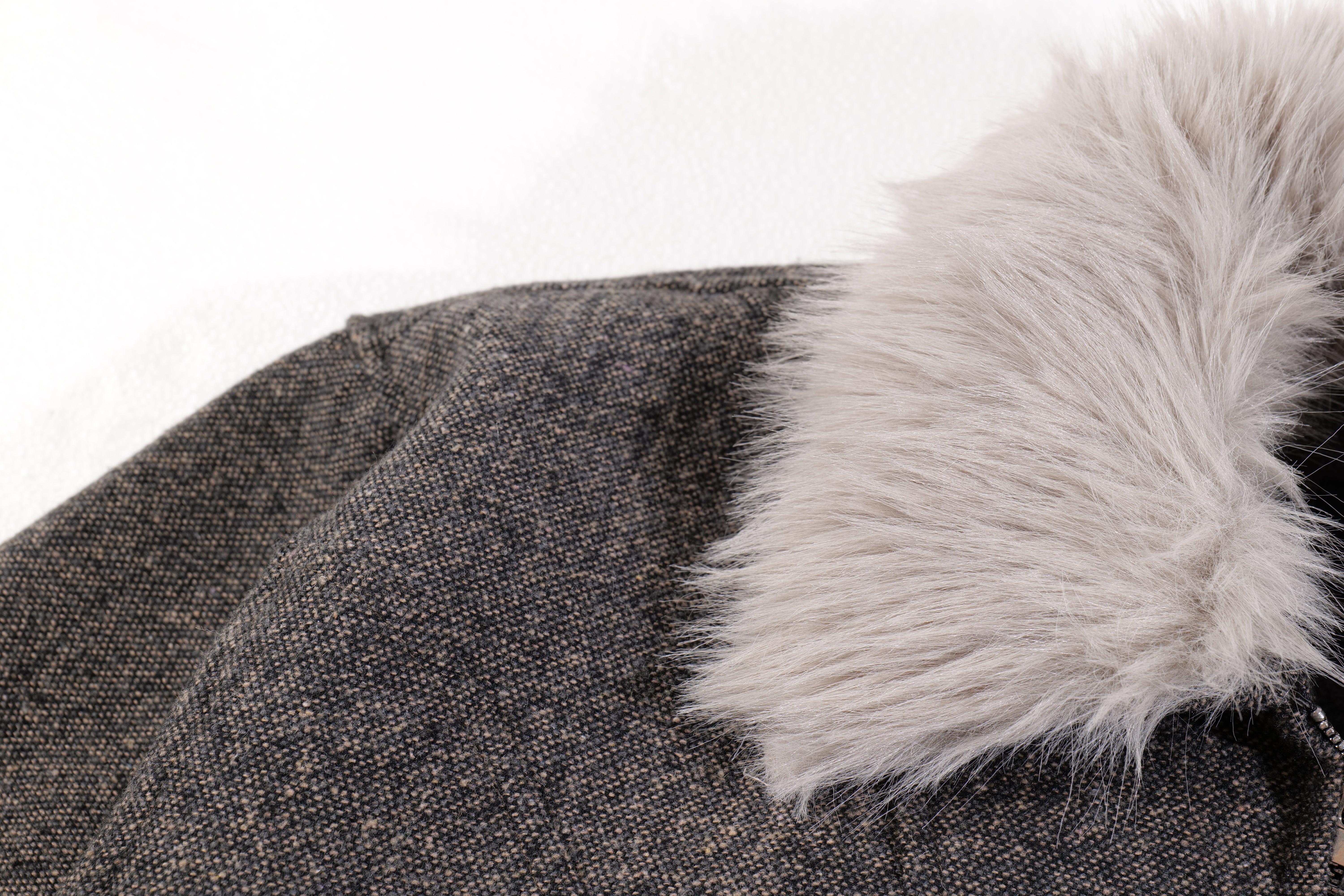 3-6-5.shop Faux-Fur Collar Wool-Blend Jacket
